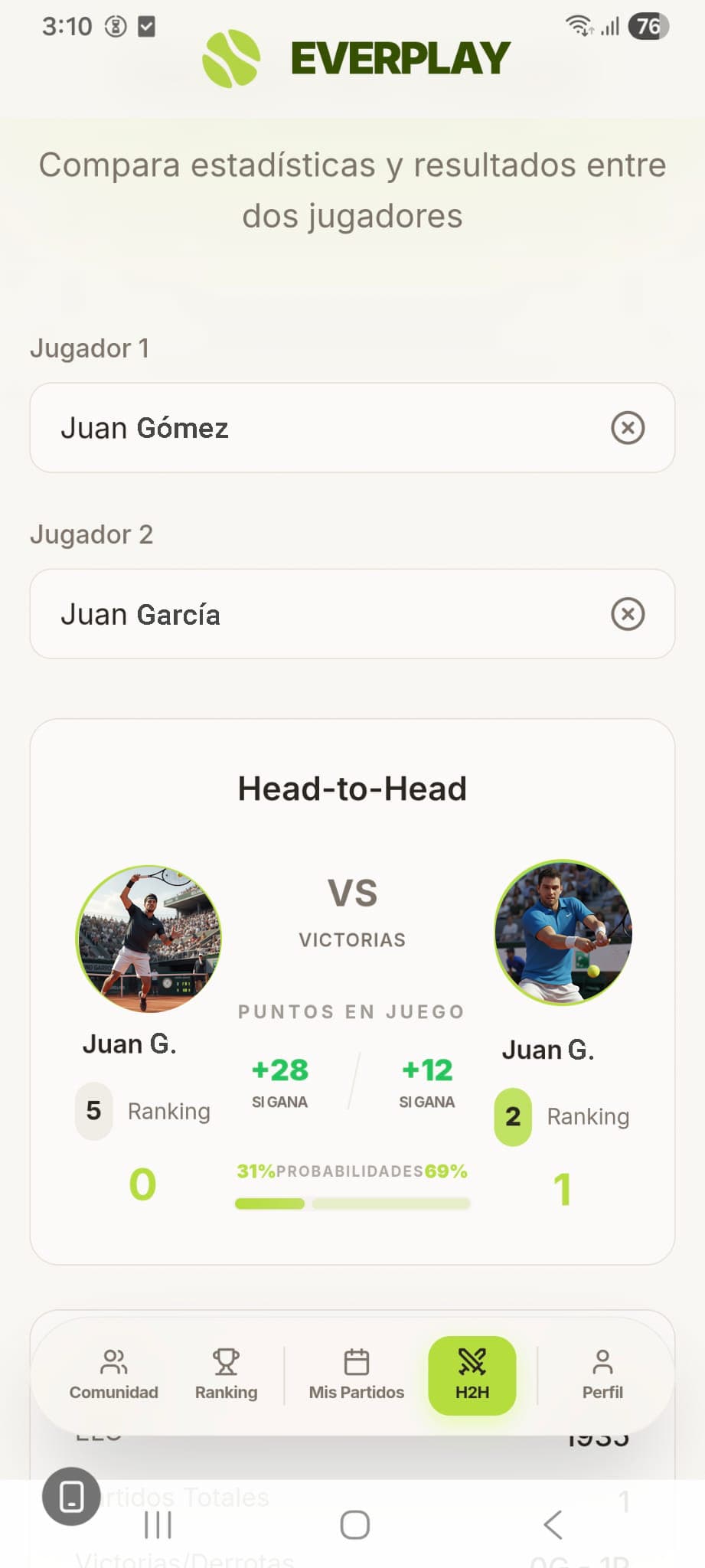 Everplay H2H Screenshot