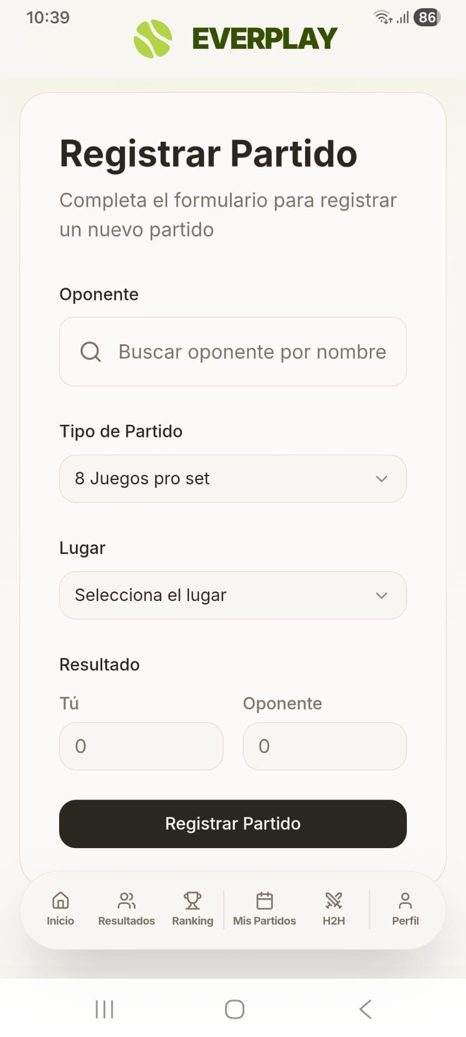 Everplay Register Match Screenshot